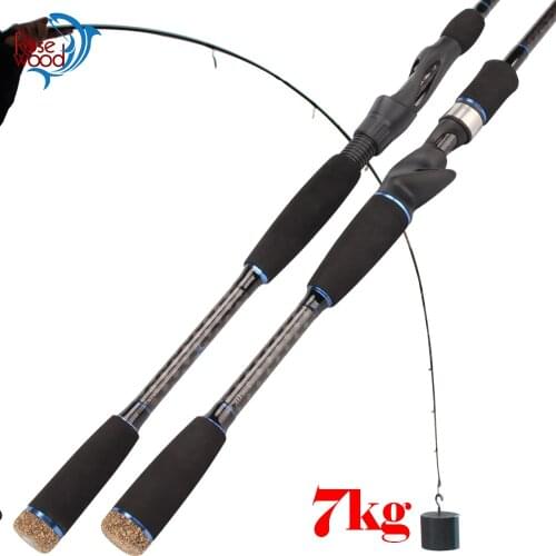 RoseWood New 2.1m Casting 2.28m Spinning Fishing Rod Fast Action Bass Rod Lure Weight 4-21g 7-28g Travel Vara De Pesca