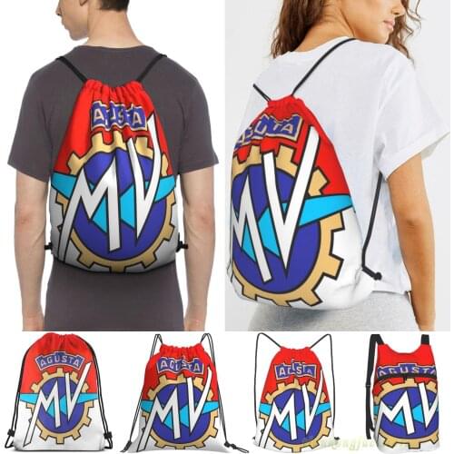 Mv Agusta Men Purpose Drawstring Backpack Bags Women Outdoor Travel Backpacks Gym Training Swimming Fitness Bag