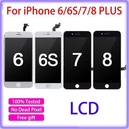 AAA+++ Original For iPhone 6 7 8 6S Plus Touch Screen Replacement For iPhone5 5C 5S SE No Dead Pixel gift waterproof LCD Display