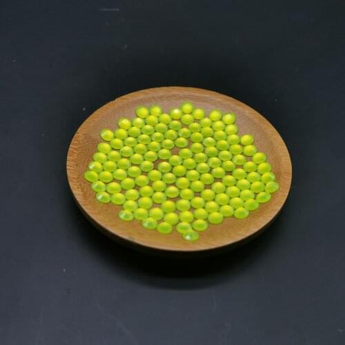 Acrylic Crystals Hot-Fix Diamond Rhinestone 4MM Fluorescence Green Shoes Jewellery Pack Crystal Glitter For Decoration