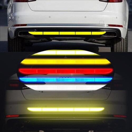 Car Reflective Sticker Nano Car Styling Trunk Reflective Warning Strip Car Sticker Safety Warning Tape Car Decoration Trim Strip