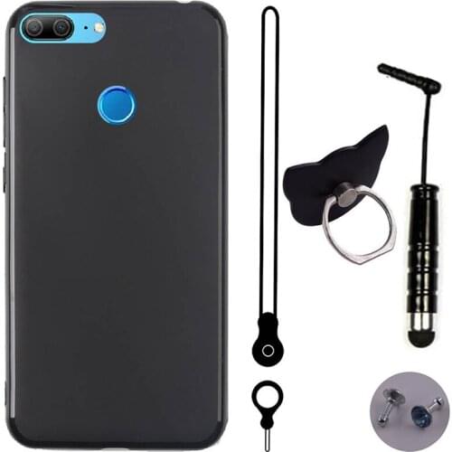 TienJueShi TPU Silicone Protect Cover Rubber Phone Case For Freetel REI 2 FTJ17A00 5.5 inch Lanyard Ring Pen Gel Shell Etui Skin