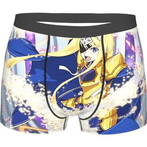 Alice In Sword Art Alicization Kirito Anime Series Underpants Breathbale Panties Mens Underwear Print Shorts Boxer Briefs
