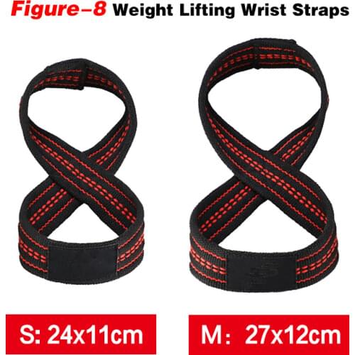 Figure 8 Weight Lifting Straps DeadLift Wrist Strap for Pull-ups Horizontal Bar Powerlifting Gym Fitness Bodybuilding Equipment