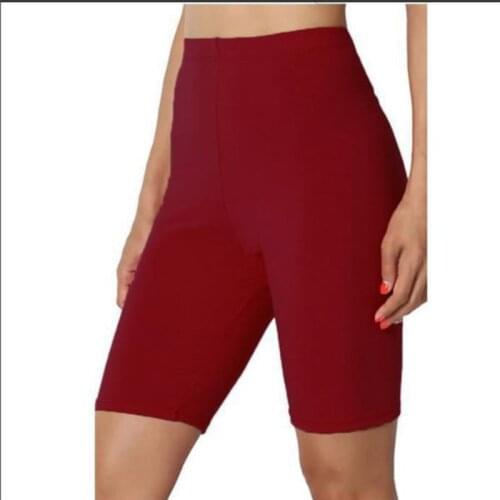Spring Summer New Women High Elasticit Slim Body Run Pant High Waist Hips Sports Fitness Five-Point Pants