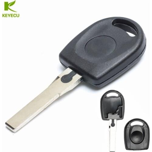 KEYECU Replacement New Transponder Key Shell Blank Shell For Volkswagen VW B5 Beetle Passat Golf Polo Transponder Key (HU66)