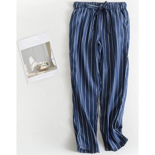 Women Lace Up Elastic Waist Loose Pants Summer Pants Thin Denim Trousers Casual Jeans Harem Pants