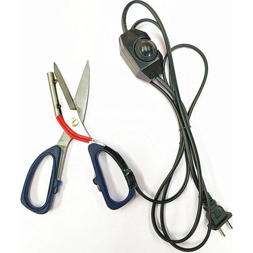 1pc Electric Heating tailor scissors Power hot shears knife heated pen working indicator for cloth cutting electric heat scissor