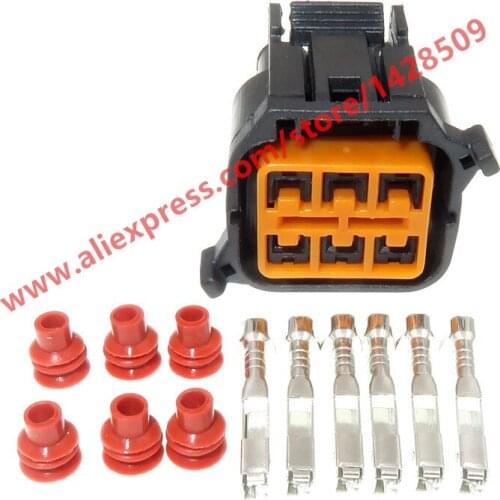 10 Sets 6 Pin Waterproof Automotive Car Headlight Socket Auto Light Lamp Plug For Hyundai Kia