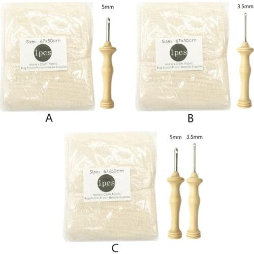 2/3pcs Embroidery Monks Cloth Knitting Punch Threader Needle Sewing Accessories DIY Weaving Tool