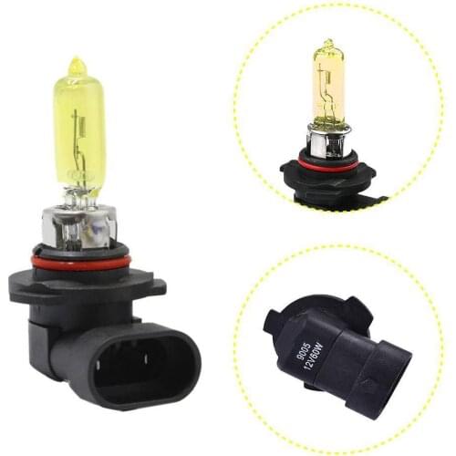 2PCS HB3 9005 Yellow 12V 60W Super Bright Halogen Lamps Headlights Bright Car Glass Automobiles Super Source Light Auto Bul Q1H5