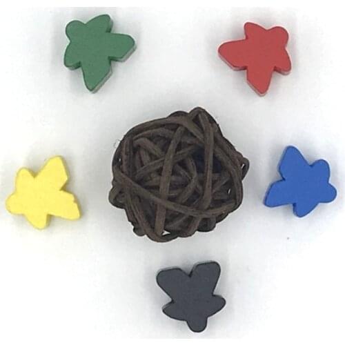 5PCS Wooden Pawn/ Chess Standard Size 16mm For Meeple Carcassonne Board Game Accessories 16mm*16mm