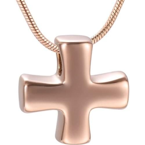 9925 2017 Newest Design Stainless Steel Cross Cremation Necklace Women Men Keepsake Memorial Urn jewelry to hold cremated ashes