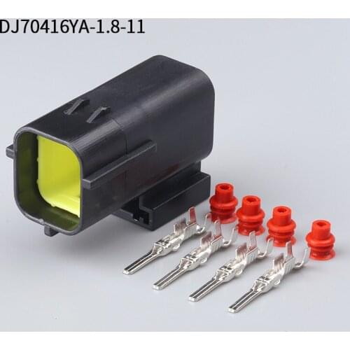 Free shipping 100pcs DJ70416YA-1.8-11 4Pin 1.8mm AMP Car Electrical Wire Connectors