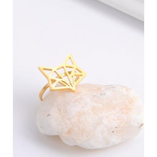 Cazador Trendy Hollow Animals Fox Tiger Swan Butterfly Rings Stainless Steel Wedding Minimalist Cute Rings for Women Jewelry New