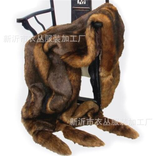 Imitation red fox fur throw imitation animal fur sofa blanket for Villa Hotel