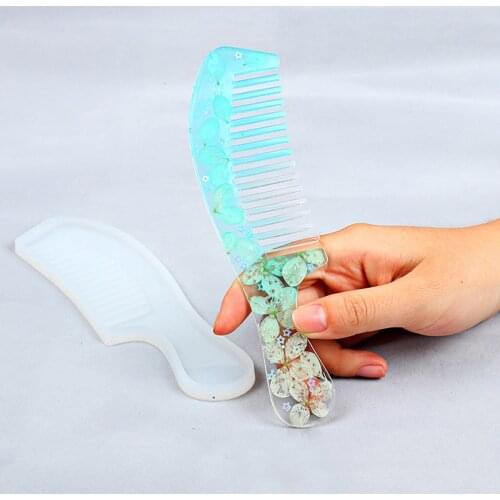 Doreen Box New Silicone Resin Mold For Jewelry Making Comb White DIY Fashion Handmade Women Jewelry Tools Accessories, 1 Piece