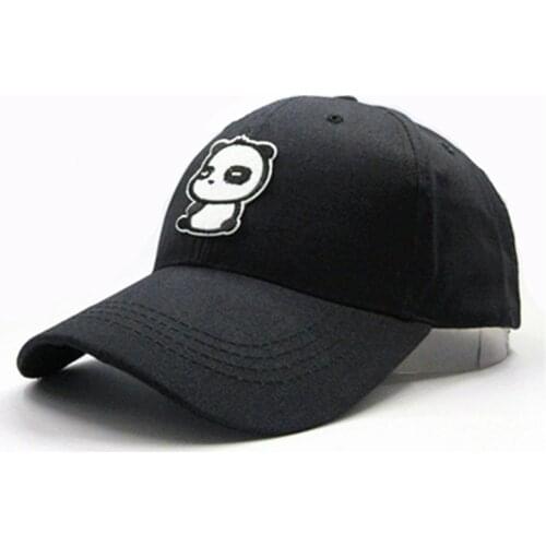 Love Panda Embroidery Cotton Baseball Cap Hip-hop Cap Adjustable Snapback Hats for Men and Women 239