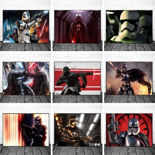 Star Wars of Post-70s and Post-80s Canvas Paintings Marvel Posters and Prints Wall Art Pictures for Living Room Home Decoration