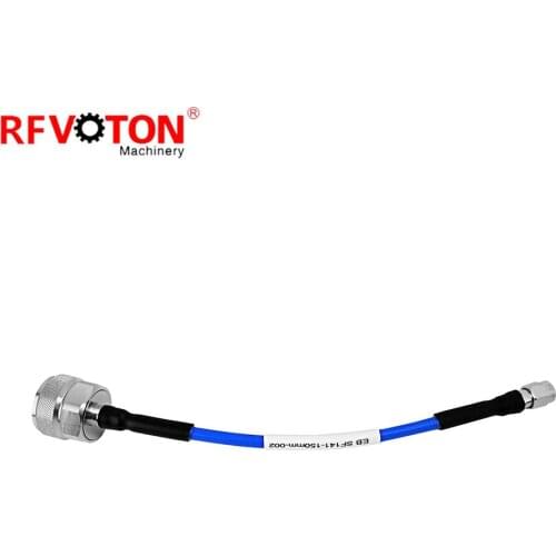 Free shipping 2pieces RF Pigtail cable N male to SMA male plug Coaxial Connector for RG141 semi flexible cable