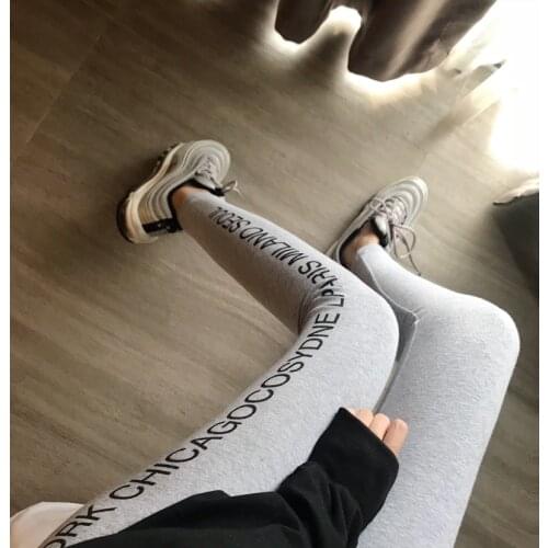 Maternity Leggings Adjustable Waist Pregnant Womens Pants Letter Printed Cotton High Elastic Spring Autumn