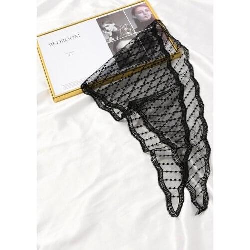 Spring Breathable Lace Head Scarf Soft Light Organza Silk Bandana Diamond Shape Neckwear Solid Color Headband [3712]