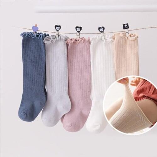 Soft breathable newborn Baby Socks spring summer boy Girls over Knee Socks Kids boots long Socks for children leg warmers Sokken