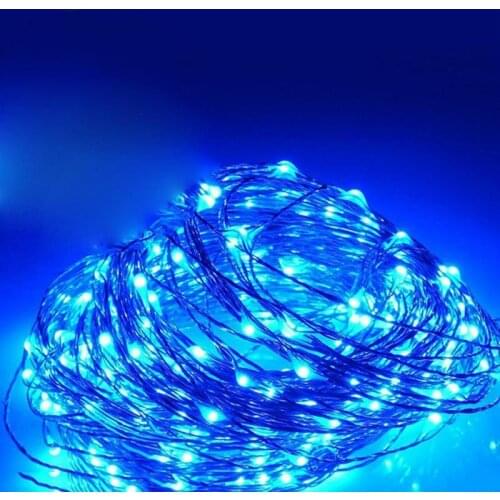 Solar powered 10M/33FT 100LED starry Copper Wire LED String Fairy Light moon vine lamp Xmas Christmas Wedding party tree Decor