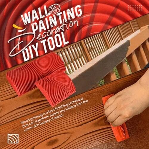 Wall Painting Decoration DIY Tool Wood Graining DIY Tool Set Imitation Wood Grain Paint Roller Brush Wall Painting Tool Sets