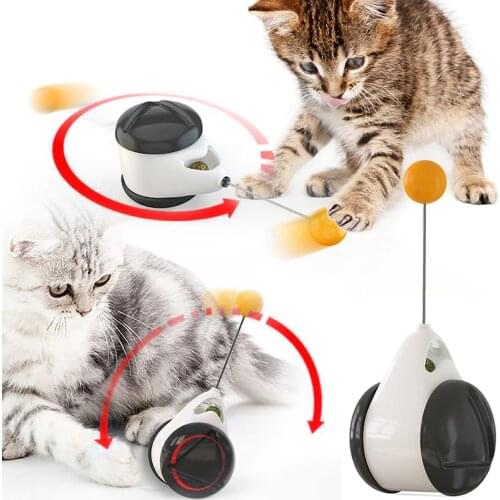 New Tumbler Balanced Wheel Cat Toy Funny Interactive Toys With Catnip Wand Teaser Feather Stick Catch Chase Ball Pet Supplies