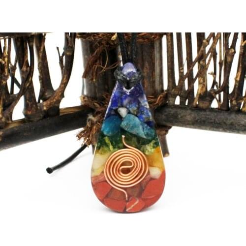 Orgonite Pendant Necklace Chakra Healing Energy Necklace Meditation Jewelry Handmade Professional Dropshipping