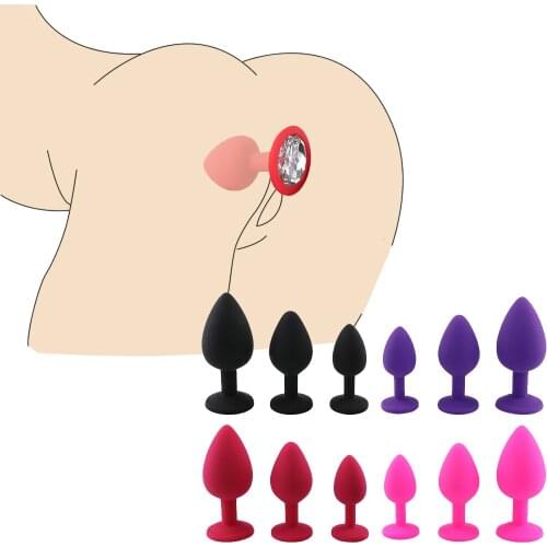 S/M/LSilicone Butt Plug Anal Plugs Unisex Sex Stopper 3 Different Size Adult Toys For Men/Women Anal Trainer For Couples SM Gay