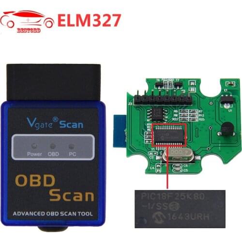ELM327 V1.5 with PIC18F25K80 Chip Bluetooth OBD2 Scanner VGATE OBDII Scan Tool CAN-BUS Works ON Android Torque/PC