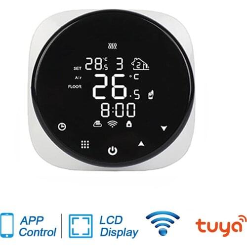 Tuya Wifi Thermostat Water Underfloor Heating System Boiler Thermostat Round Programmable Compatible with Alexa Google Home