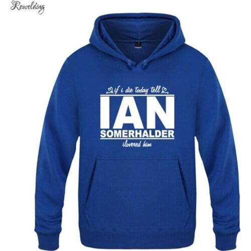 Hoodies Men Vampire Diaries Print Mens Hoodie Fleece Long Sleeve Mens Sweatshirt Skate Tracksuit Male Hip Hop Pullover Moletom