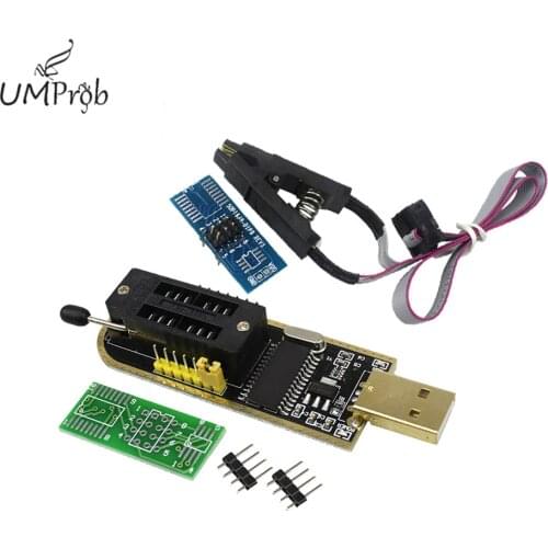CH341 24 25 Series EEPROM Flash BIOS USB Programmer Module + SOIC8 SOP8 Test Clip For EEPROM 93CXX / 25CXX / 24CXX