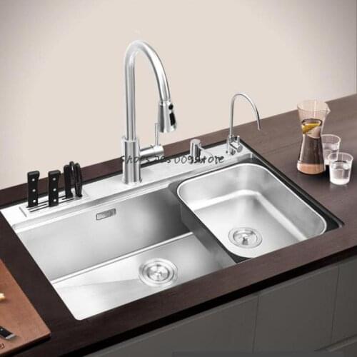 Thickened 304 Stainless Steel Manual Sink Single Sink Under Counter Sink Sink Kitchen Sink Sink 526