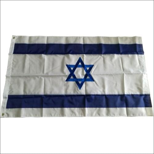 Embroidered Sewn Israel Flag Israeli Embroidery Banner World Country Nation Oxford Fabric Nylon 3x5ft