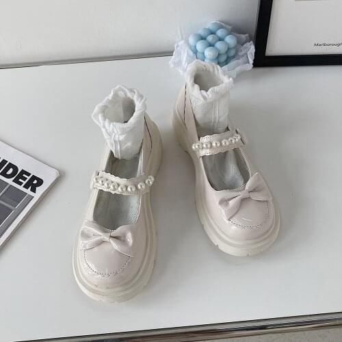 Sweet Bowknot Shallow Mouth Ladies Single Shoes Spring And Summer New Jk Uniform Japanese Small Leather Shoes