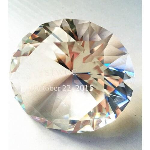 1pcs 80mm Clear Beautiful K9 crystal Wedding Souvenirs, Diamond Paperweight, Wedding gift for Party Supplies