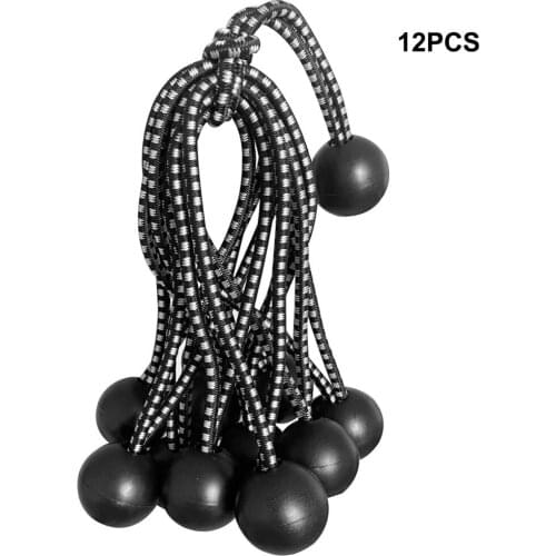 Outdoor Camping Binding Belt Elastic Ball Canopy Buckle Tent Fixing Ropes Fixed Strap Camping Supplies 12pcs