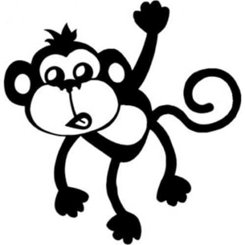 15.4cm*15.8cm Monkey Cartoon Decor Car Styling Stickers Decals Vinyl