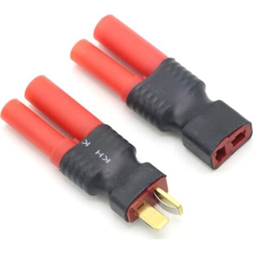 2pcs/lot HXT 4MM 4.0MM 4.0 to T Plug Male / Female Adapter Lipo Battery Bullet Deans Wireless Connector 2 orders