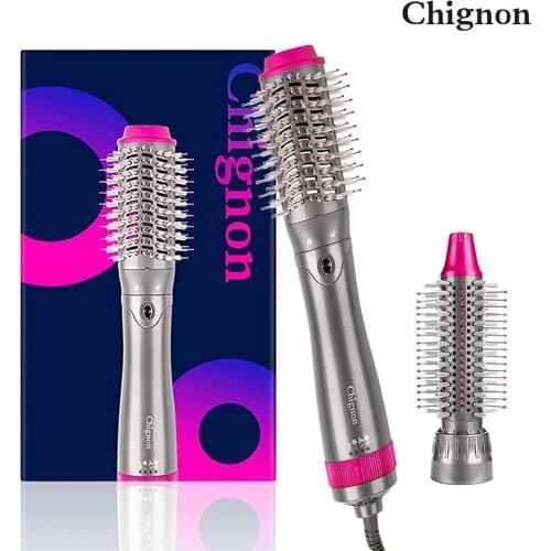 3In1 Hair Dryer Hot Air Brush Styler and Negative Ion Volumizer Hair Straightener Curler Comb One Step Straightener Styling Tool