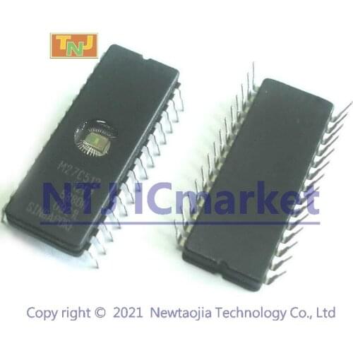 5 PCS M27C512-12F1 DIP-28 M27C512-12 512 Kbit 64Kb x8 UV EPROM and OTP EPROM