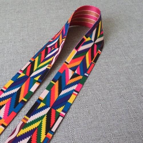 50 yards Width 38mm webbing strap bag accessory dog pet collar leash harness bag garment decoration belt sewing rainbow tape