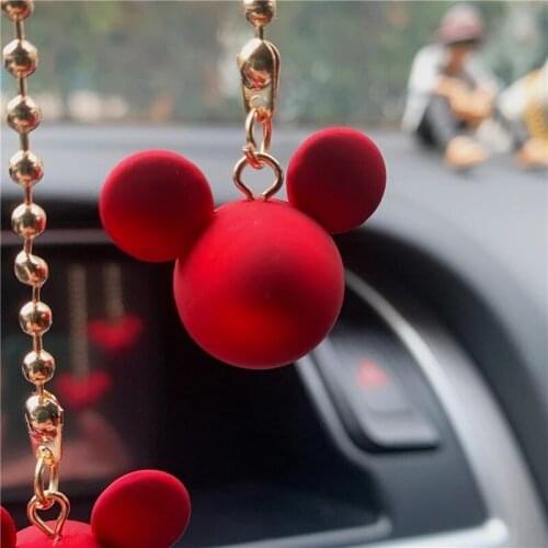 Interior Accessories Rearview Mirror Pendant Decoration Red Mouse Mascot Car Pendant Small Accessories
