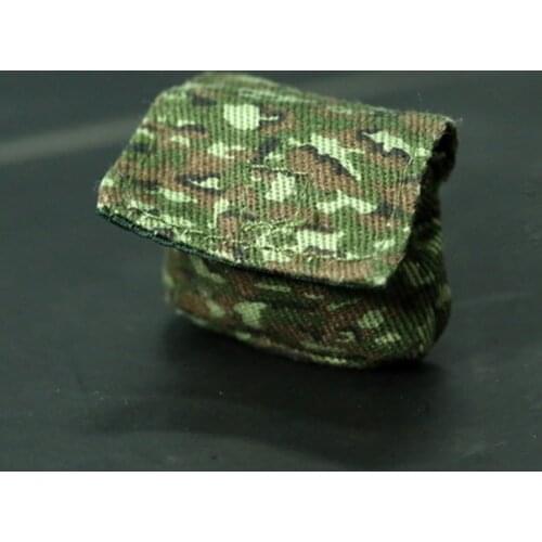 1/6 Scale Unisex Combat Small Bags Soldiers Camouflage Warm Sundries Bags Clips Belts For 12" doll Body Toys Accessory