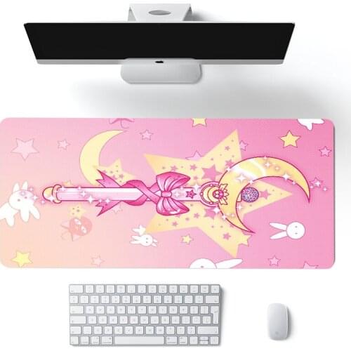 Anime kawaii Big Mouse Pad Large Rubber Gaming Mat Speed Kawaii XL MousePad Keyboard Locking Edge Otaku Compute mouse pad