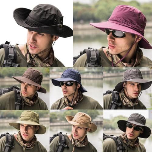 Boonie Bucket Hat Cap 2018 New Brand Fishing Hunting Brim Safari Summer Men Sun Hat Fisherman Hat